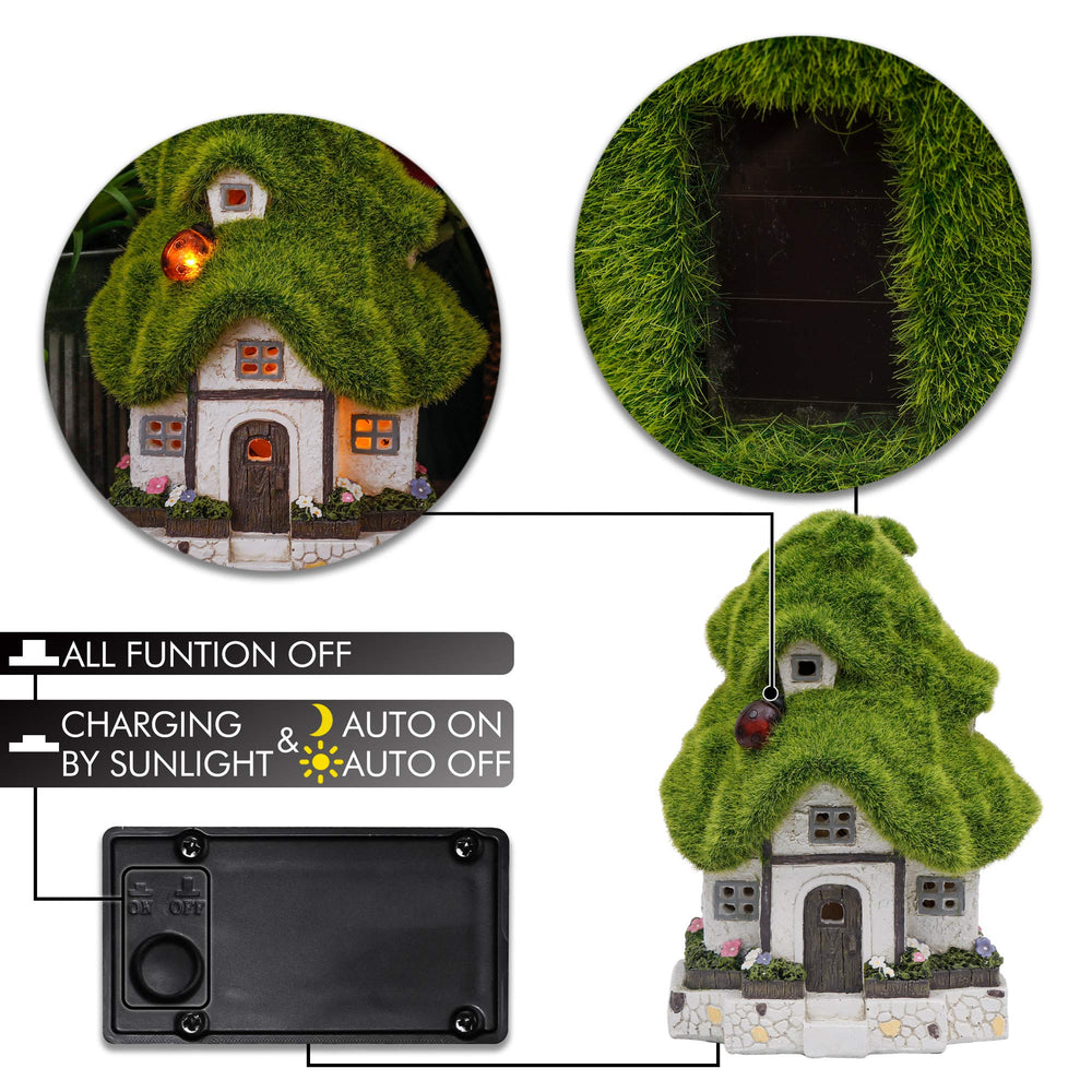 TERESA'S COLLECTIONS fairy house nestled in flowers for natural accent benefit