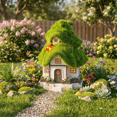 TERESA'S COLLECTIONS close-up of flocked moss roof highlighting texture benefit