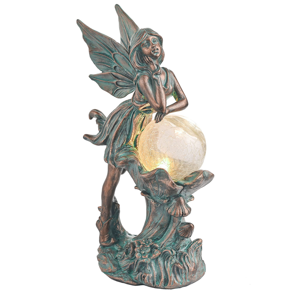 TERESA'S COLLECTIONS front view of fairy statue highlighting design and curb appeal