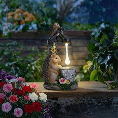 TERESA'S COLLECTIONS side detail of hedgehogs and faucet showing hand-painted finish