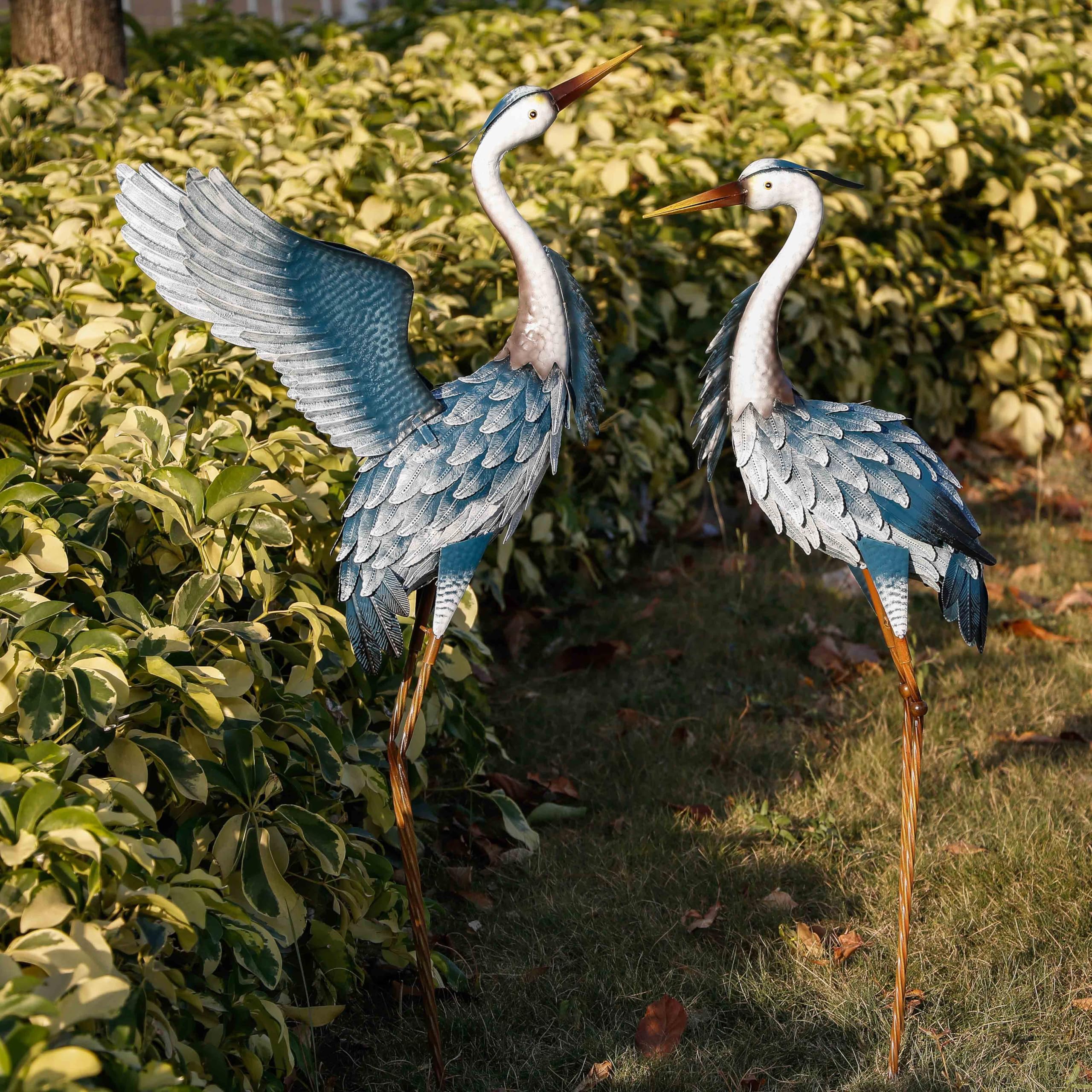 TERESA'S COLLECTIONS herons styled on a mantle showing indoor decorative versatility