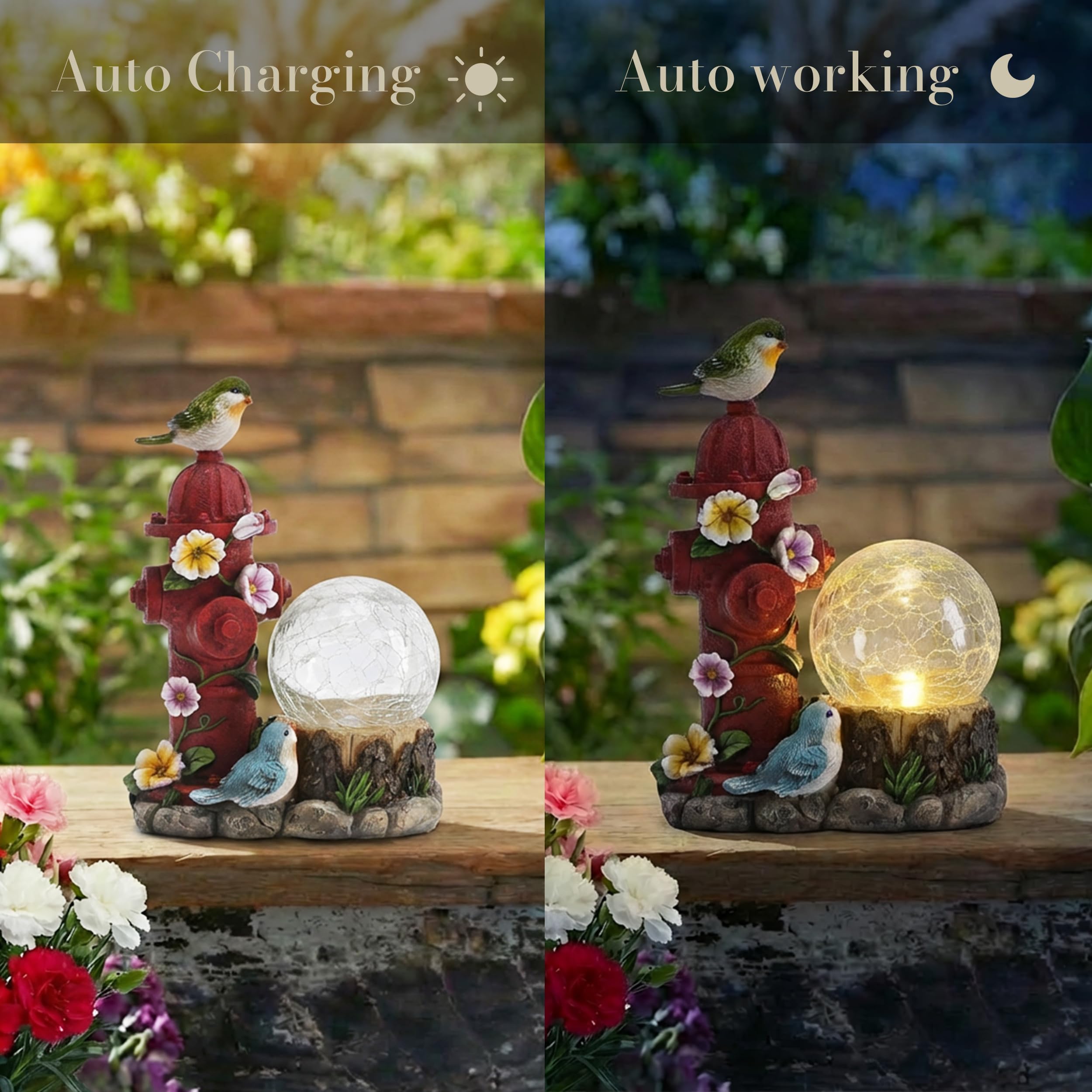 TERESA'S COLLECTIONS figurine placed on patio demonstrating decorative placement benefit