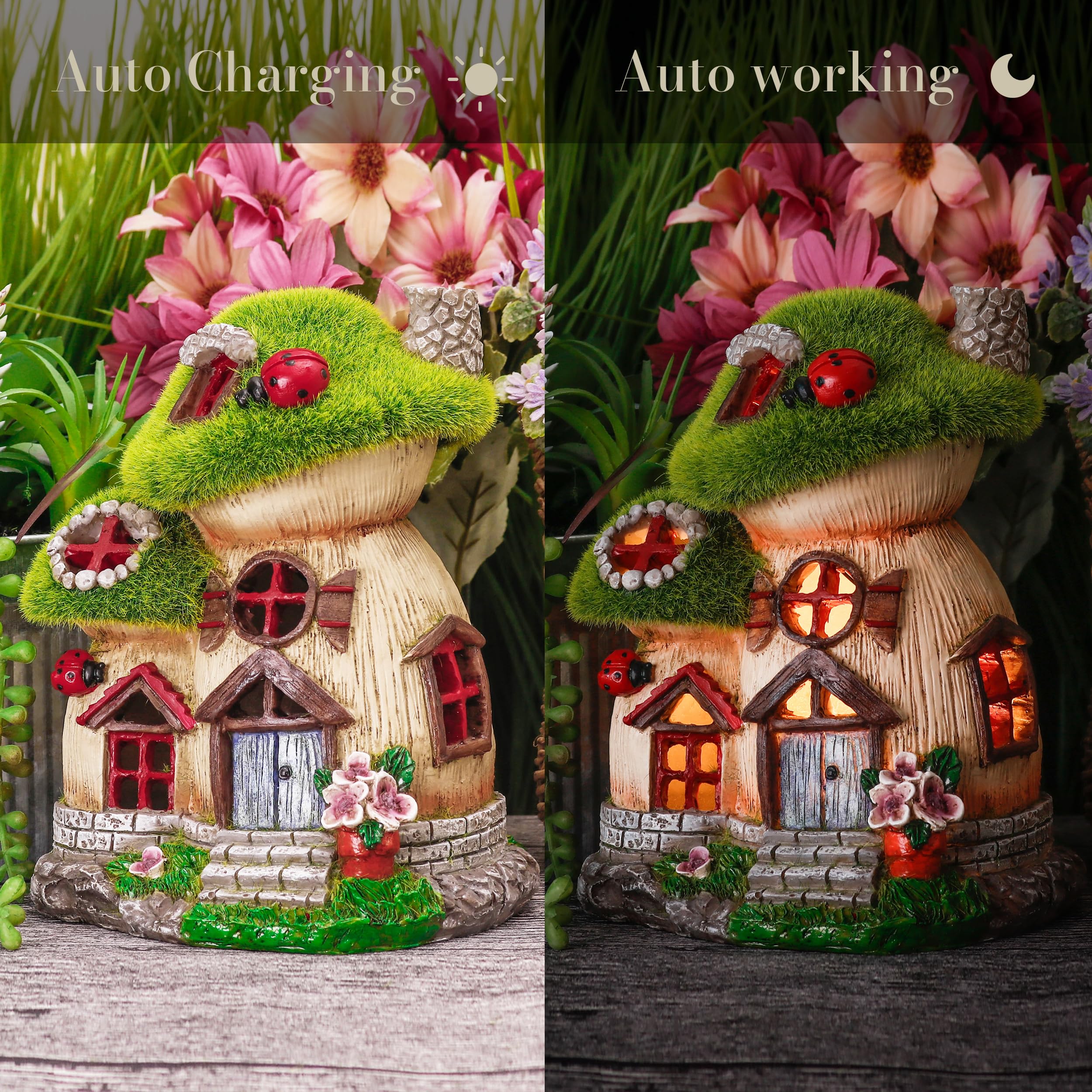 TERESA'S COLLECTIONS next to plant pot showing compact size for small gardens