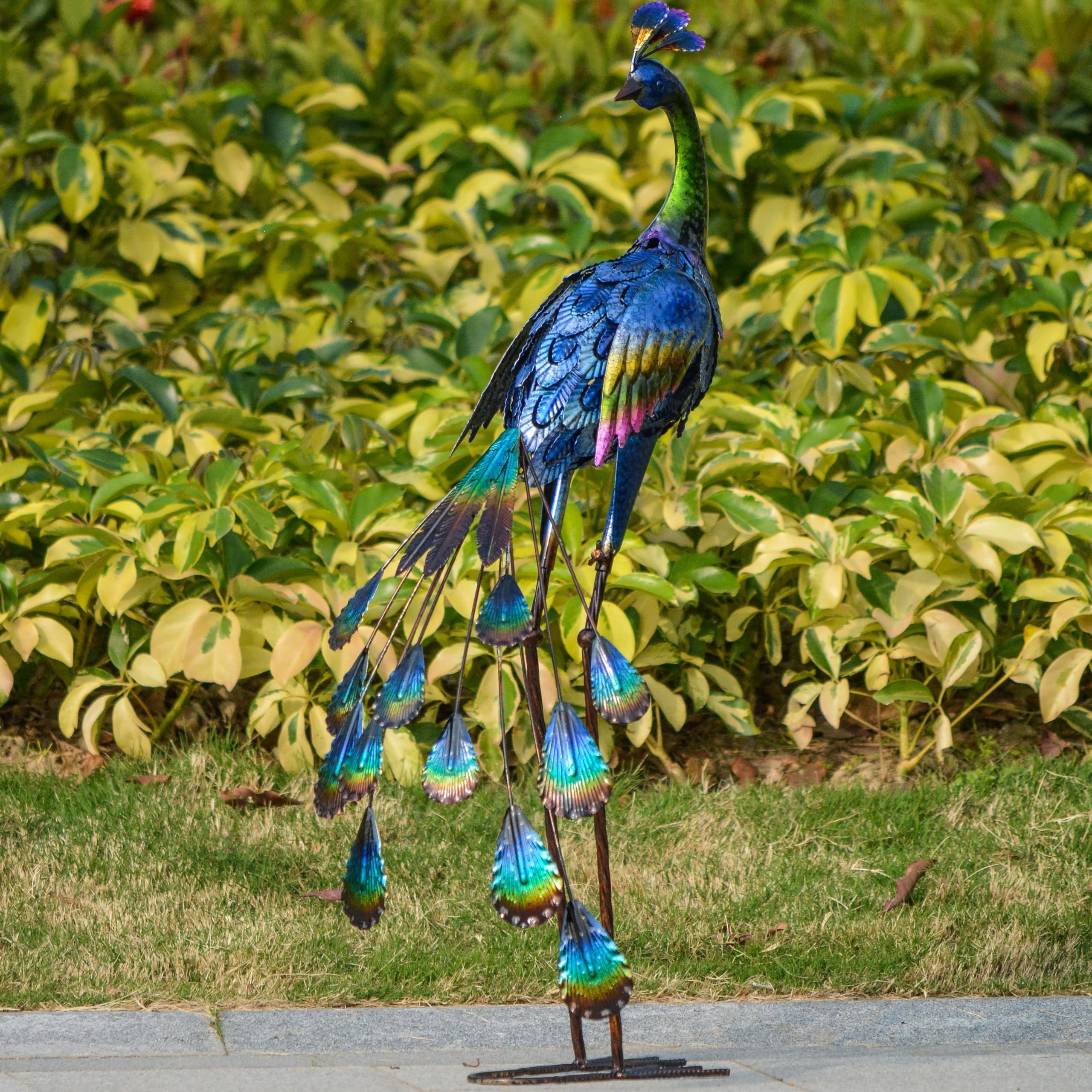 TERESA'S COLLECTIONS peacock paint finish close-up showing clear-coat fade resistance