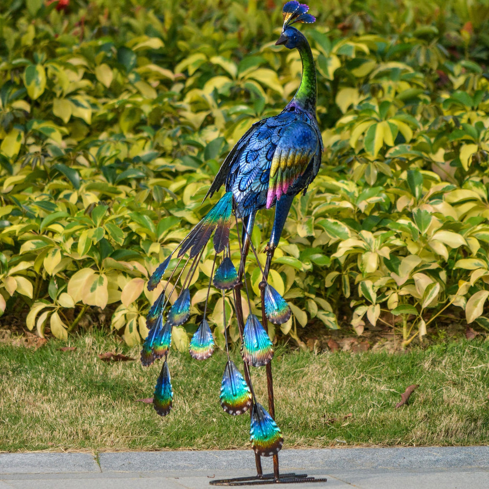 TERESA'S COLLECTIONS peacock paint finish close-up showing clear-coat fade resistance