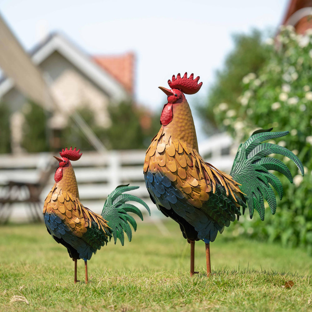 TERESA'S COLLECTIONS packaged rooster shown as ready gift for birthdays and housewarmings