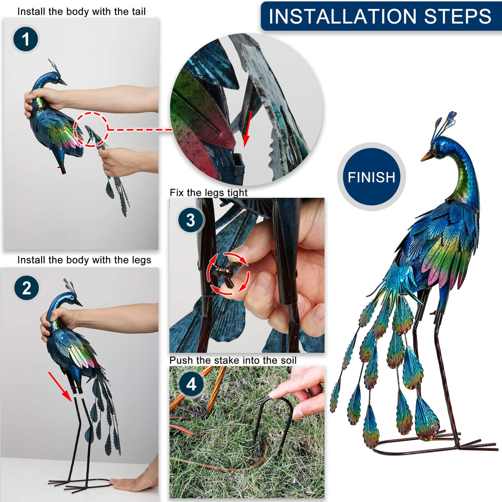 TERESA'S COLLECTIONS U-shaped stakes and base for stable outdoor mounting