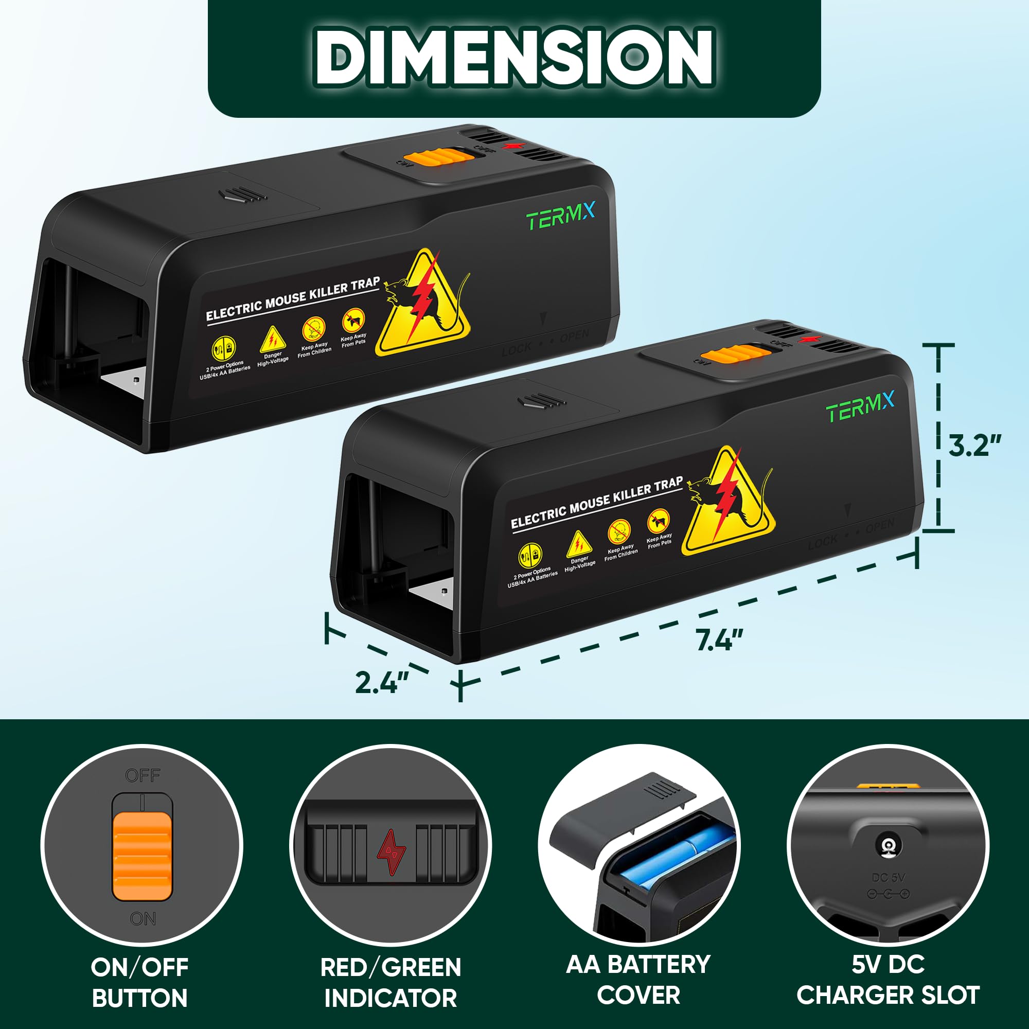 TERM X open top slide-cover showing hygienic no-touch disposal for safe clean-up