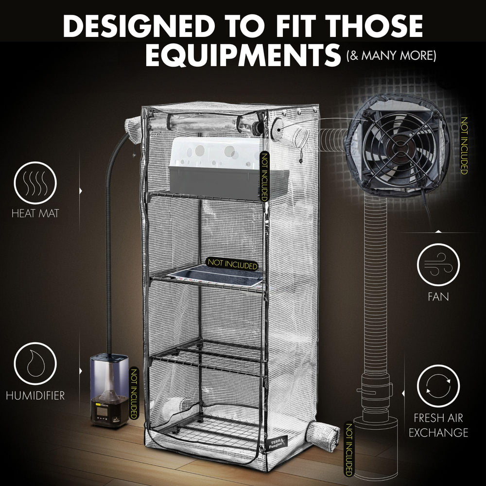 Terra Fungus vent detail displaying port design for airflow management benefit