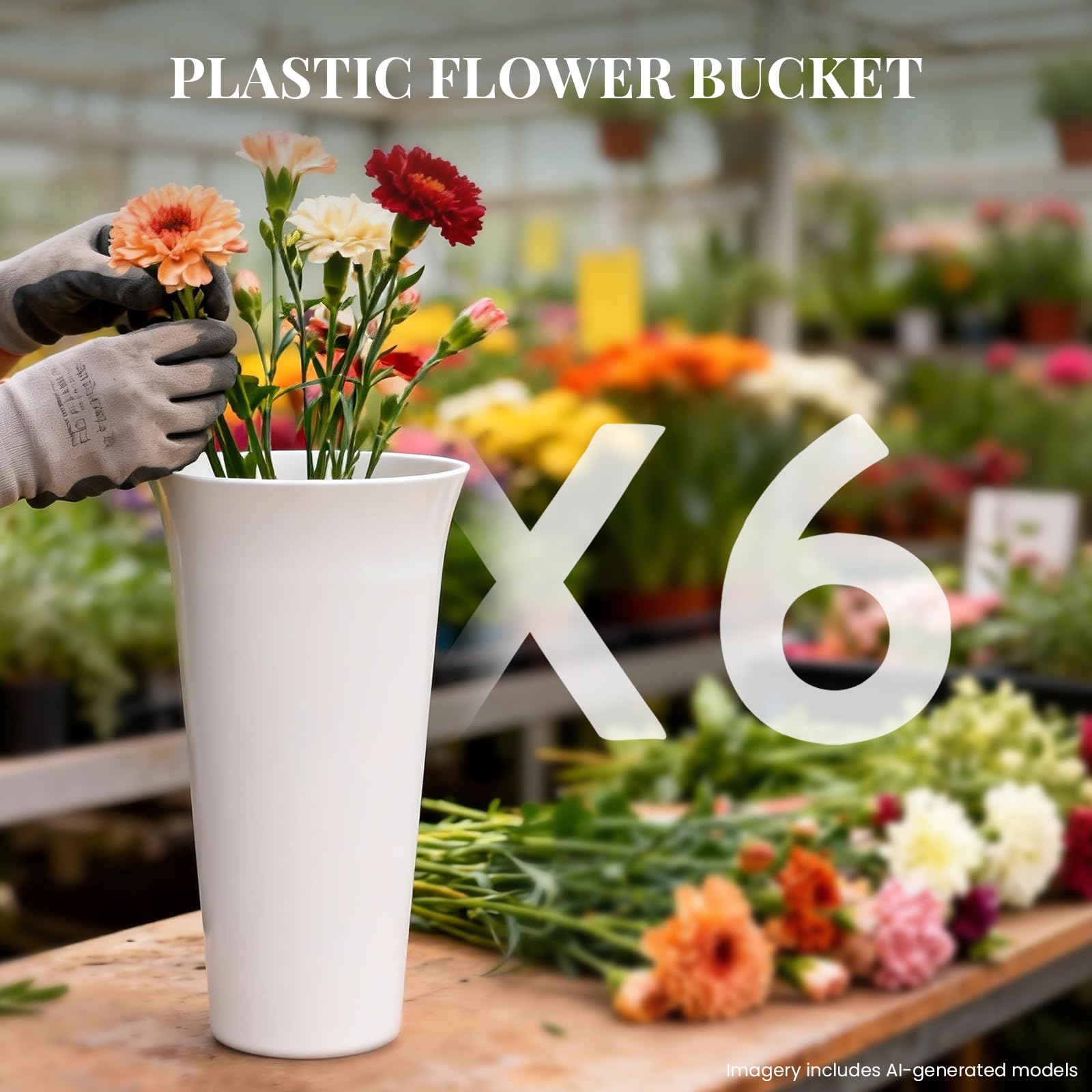 TerraKit top tier bouquet detail emphasizing clear separation and enhanced flower visibility benefit