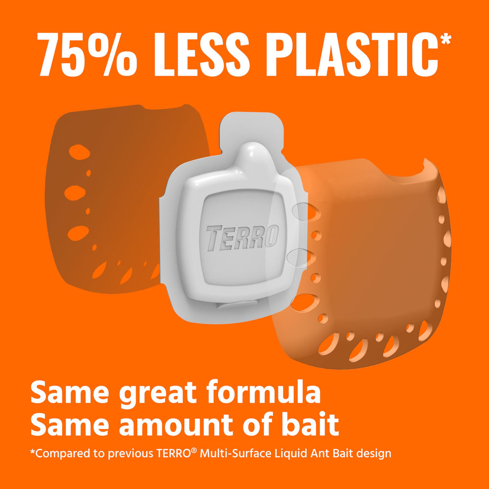 TERRO adhesive strip detail displaying secure multi-surface mounting benefit