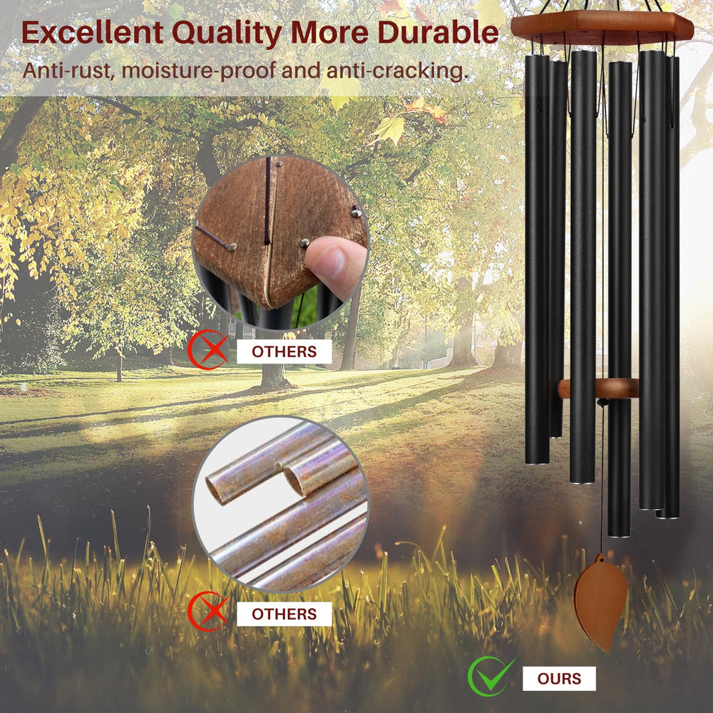 TESECU wind chime hanging in garden creating calming ambiance and memorial atmosphere