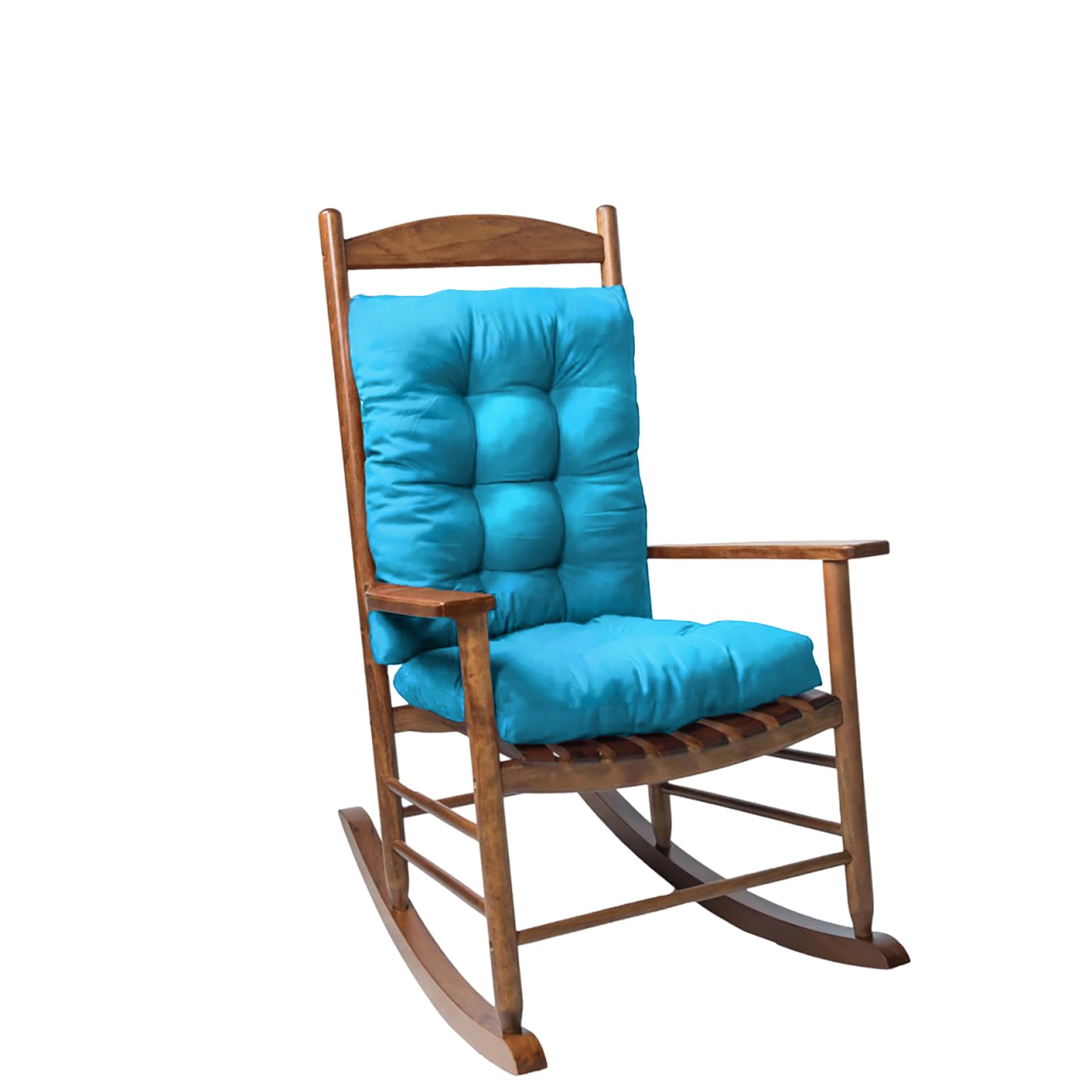 TESICA front view of blue seat and back cushions showing inviting comfort