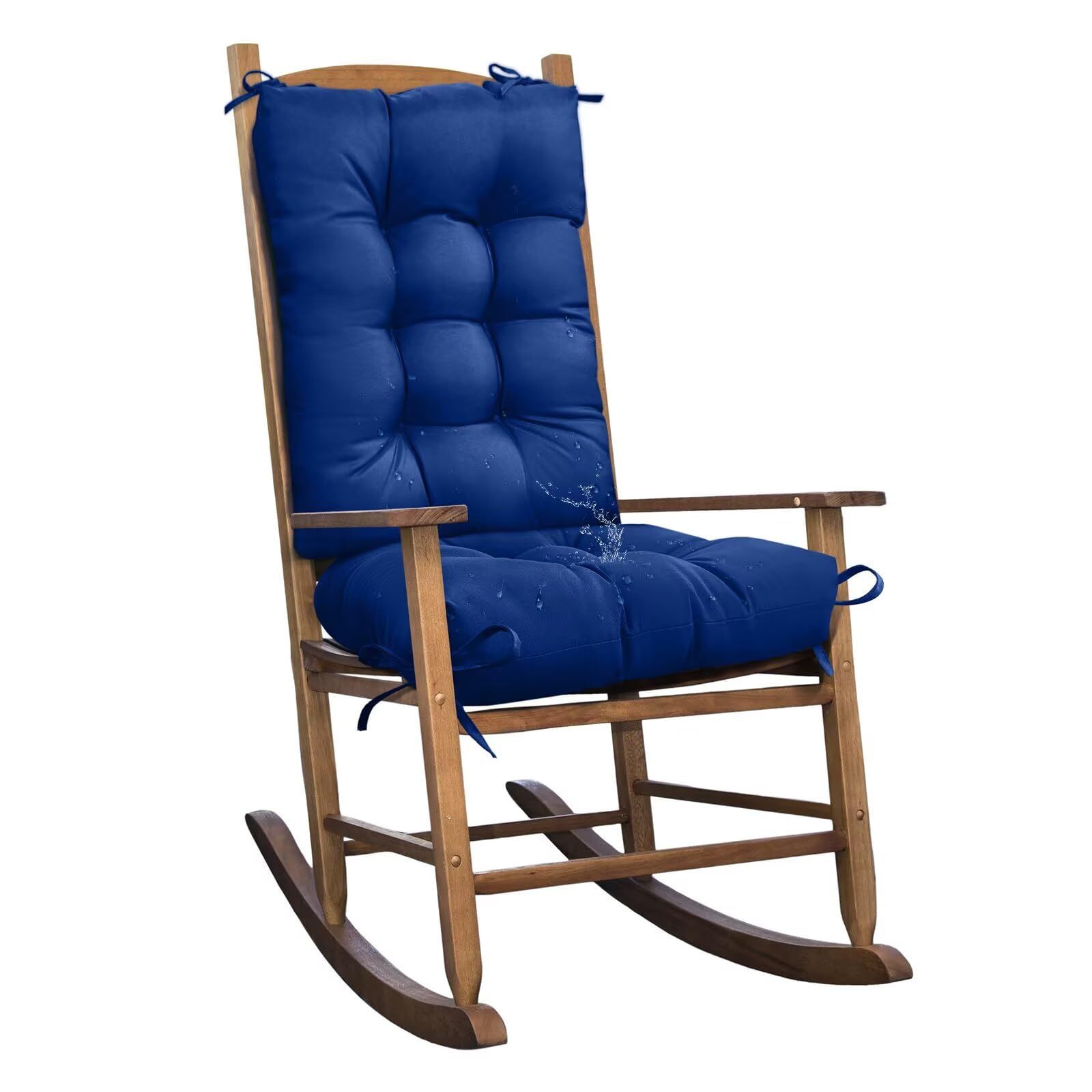 TESICA front view of dark blue cushion showing shape and color benefits