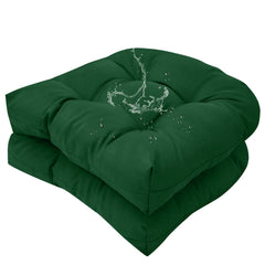 TESICA dark green front view showing tufted cushion and neat finish for upgraded comfort