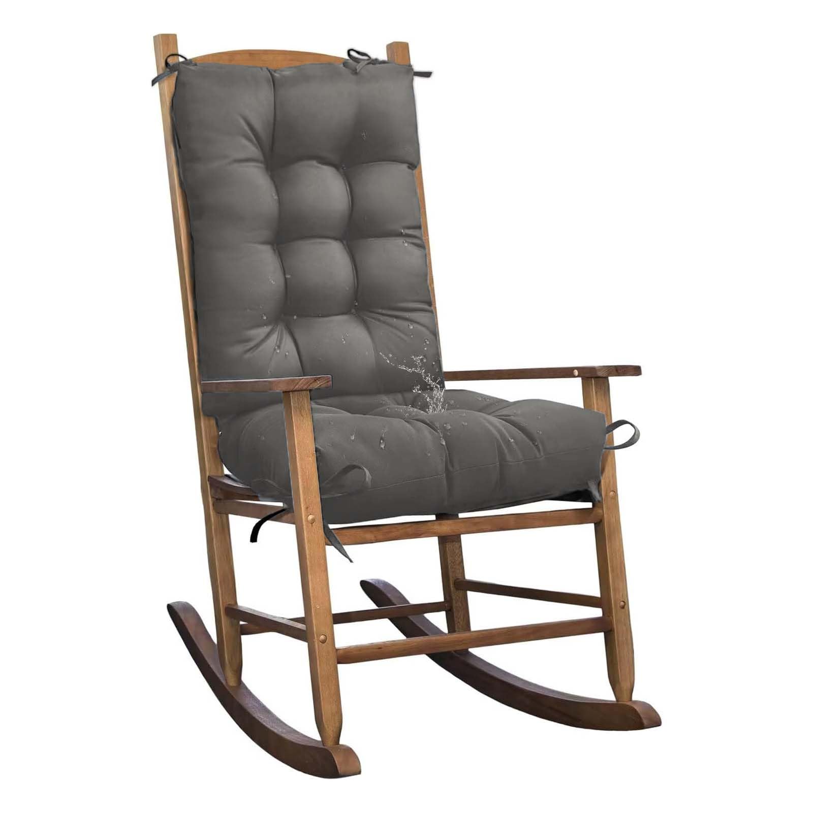 TESICA front view of dark grey cushion set showing neat fit and extra comfort