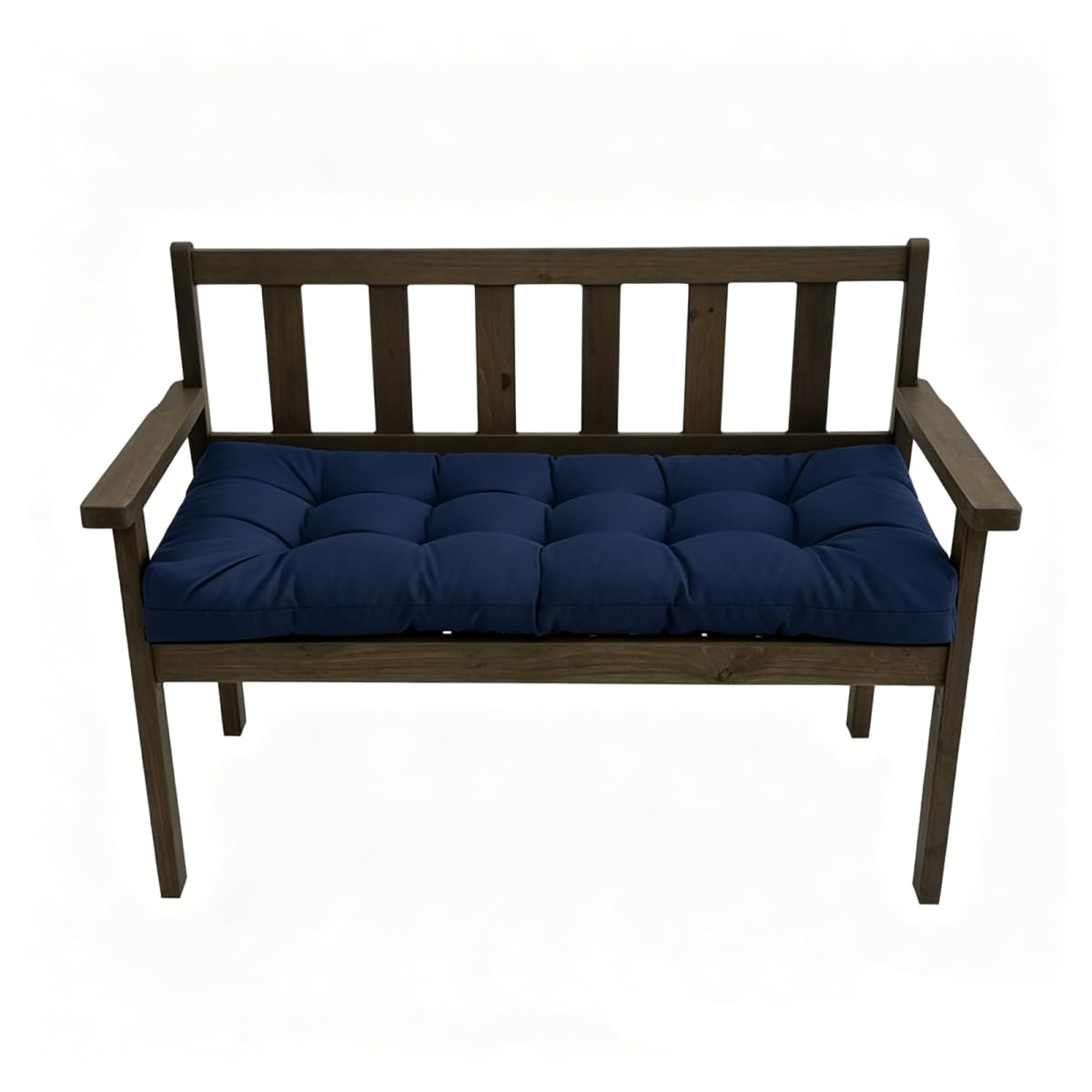 TESICA front view of tufted bench cushion showing plush comfort