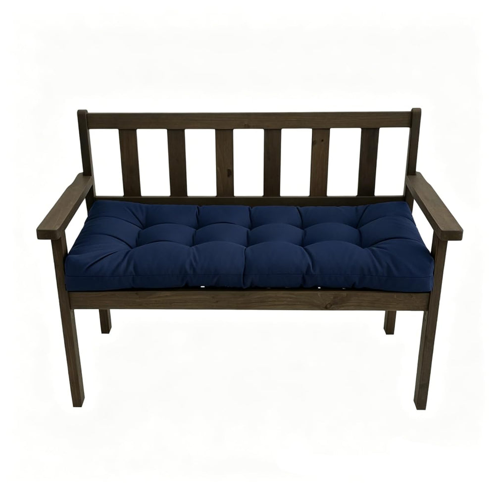 TESICA front view of tufted bench cushion showing plush comfort