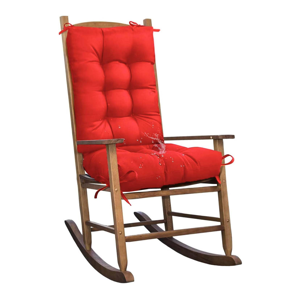 TESICA red cushion front view showing vibrant color and plush comfort