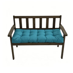 TESICA teal bench cushion front view showing comfy padded seating