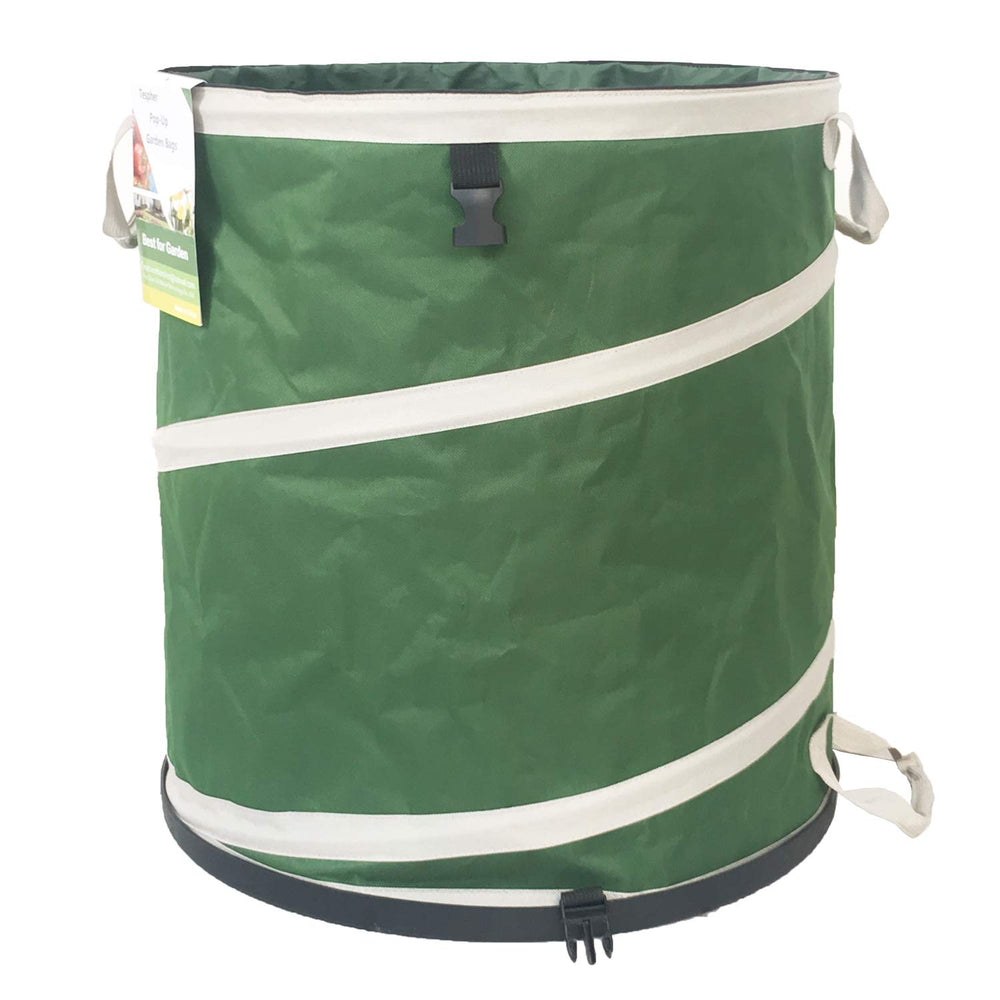 Tespher front view pop-up trash can shows upright stability and quick setup