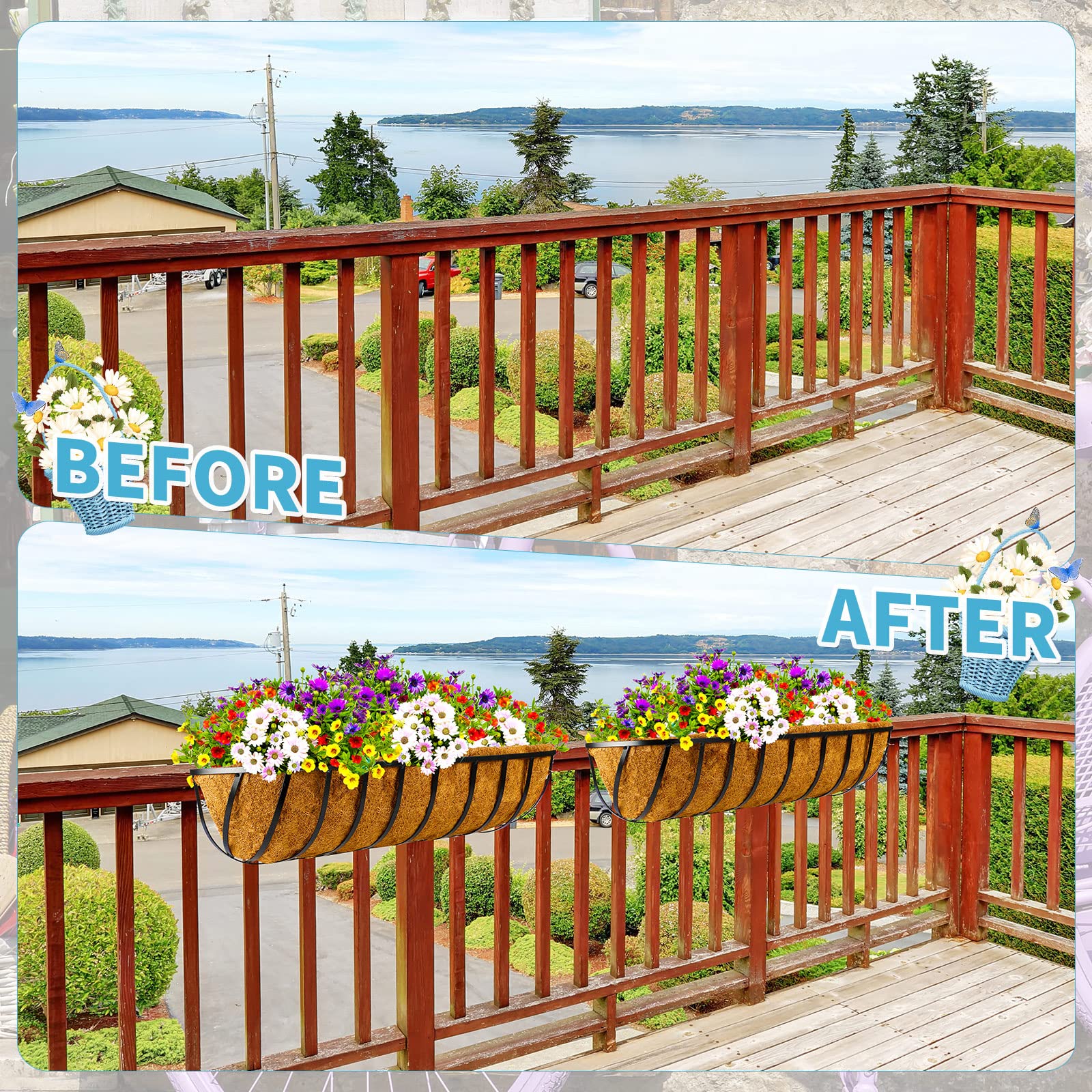 Tessco for you balcony lifestyle display with multiple planters creating lush space benefit: stylish greenery
