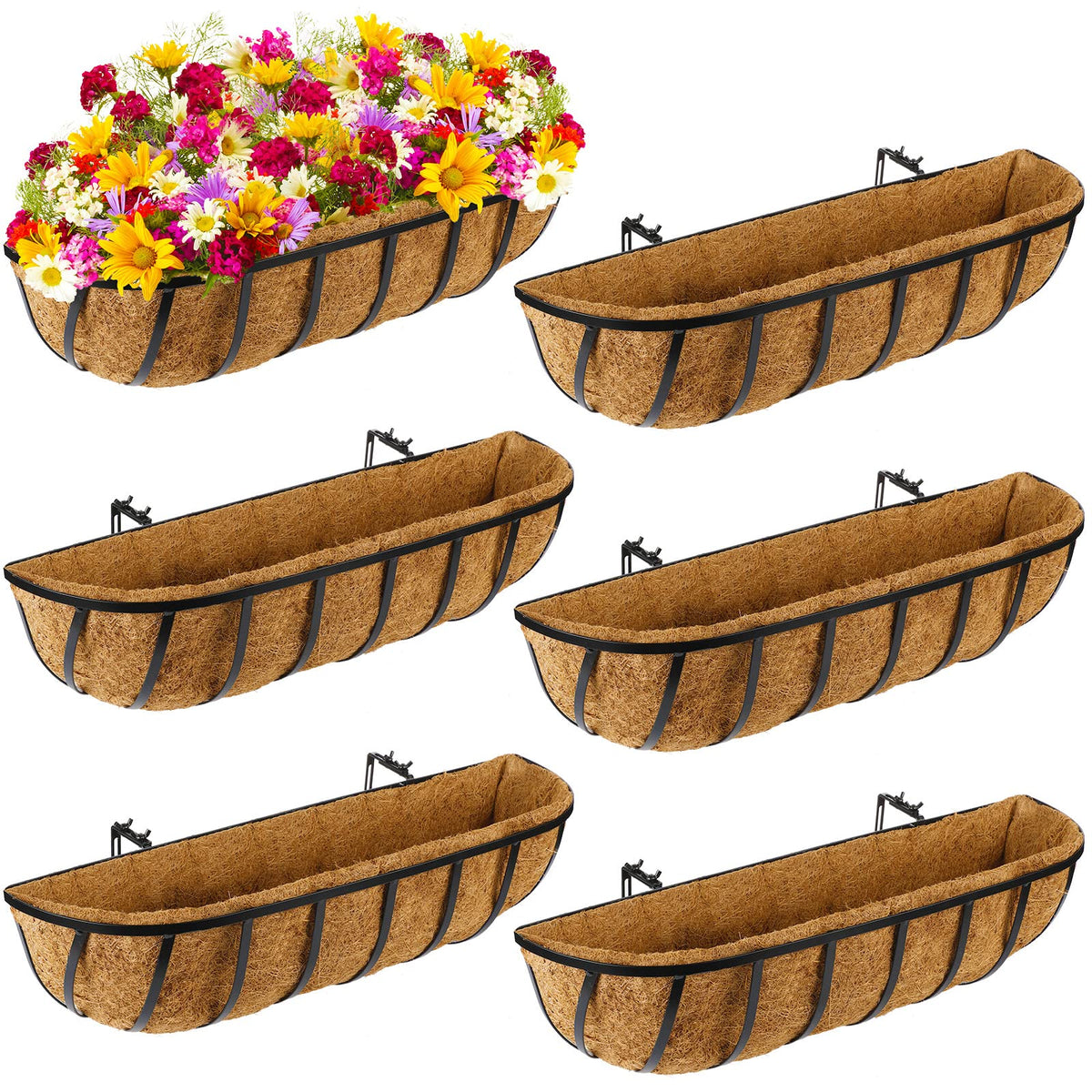 Tessco for you front view of 24-inch planter showing sturdy frame and clean profile benefit easy decorating
