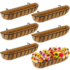 Tessco for you front view of 30-inch planter showing neat flowers and sturdy frame benefit: curb appeal