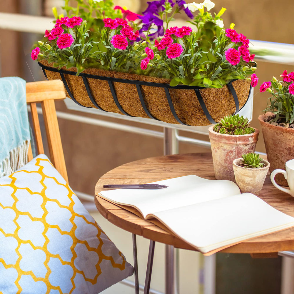 Tessco for you balcony lifestyle display with multiple planters showing curb appeal benefit coordinated look
