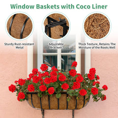 Tessco for you planter mounted on balcony rail showing installed use benefit instant floral display