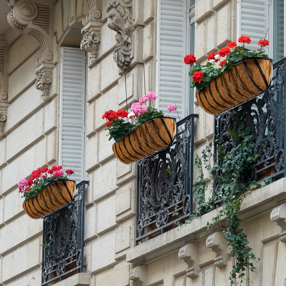 Tessco for you planter mounted on deck railing creating continuous bloom benefit: instant charm