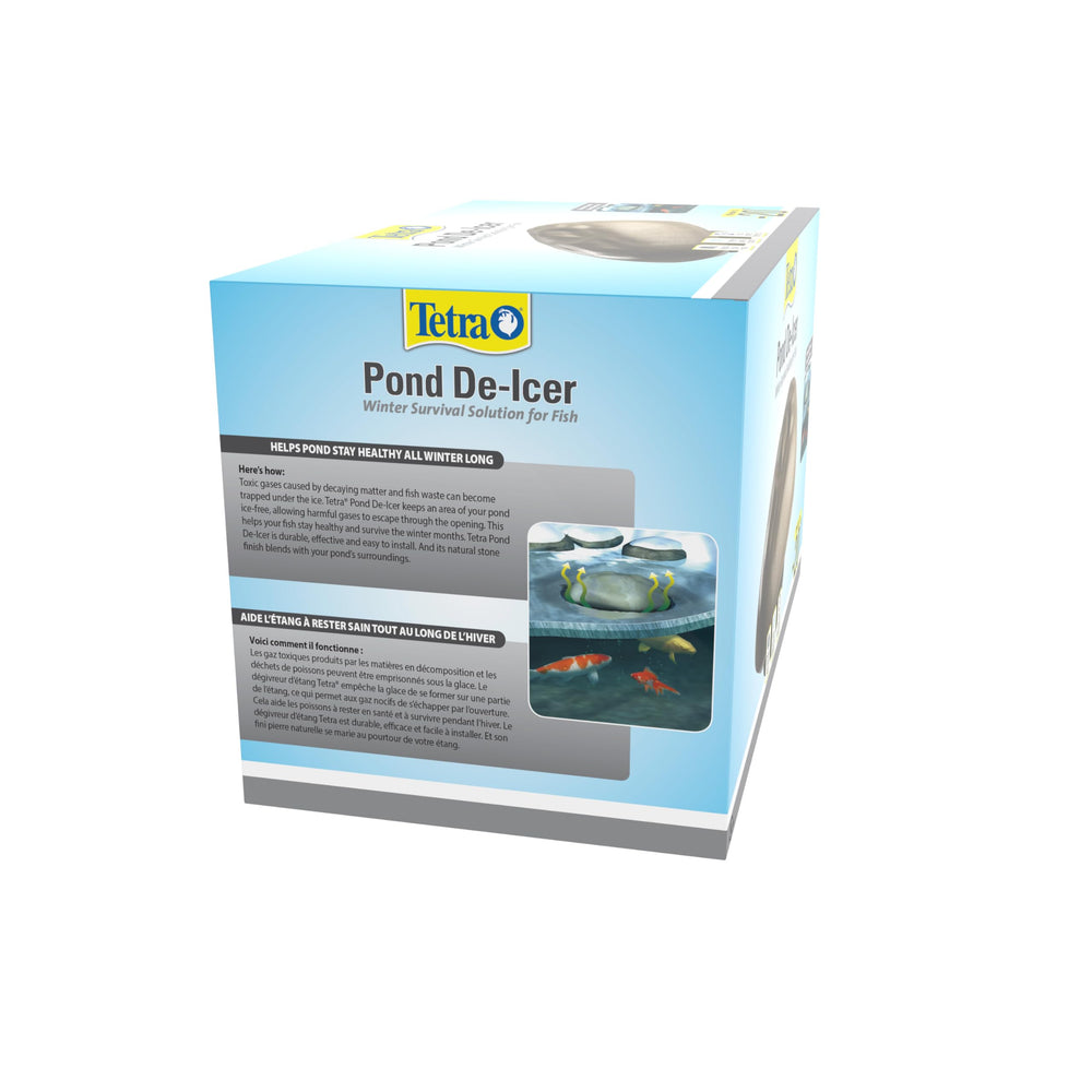 Tetra Pond de-icer 15-foot cord and plug detail for flexible, safe power placement