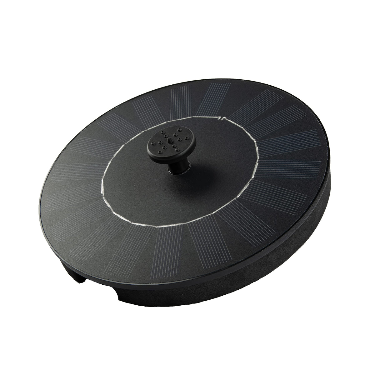 Tetra solar fountain front view showing compact design and easy placement benefits