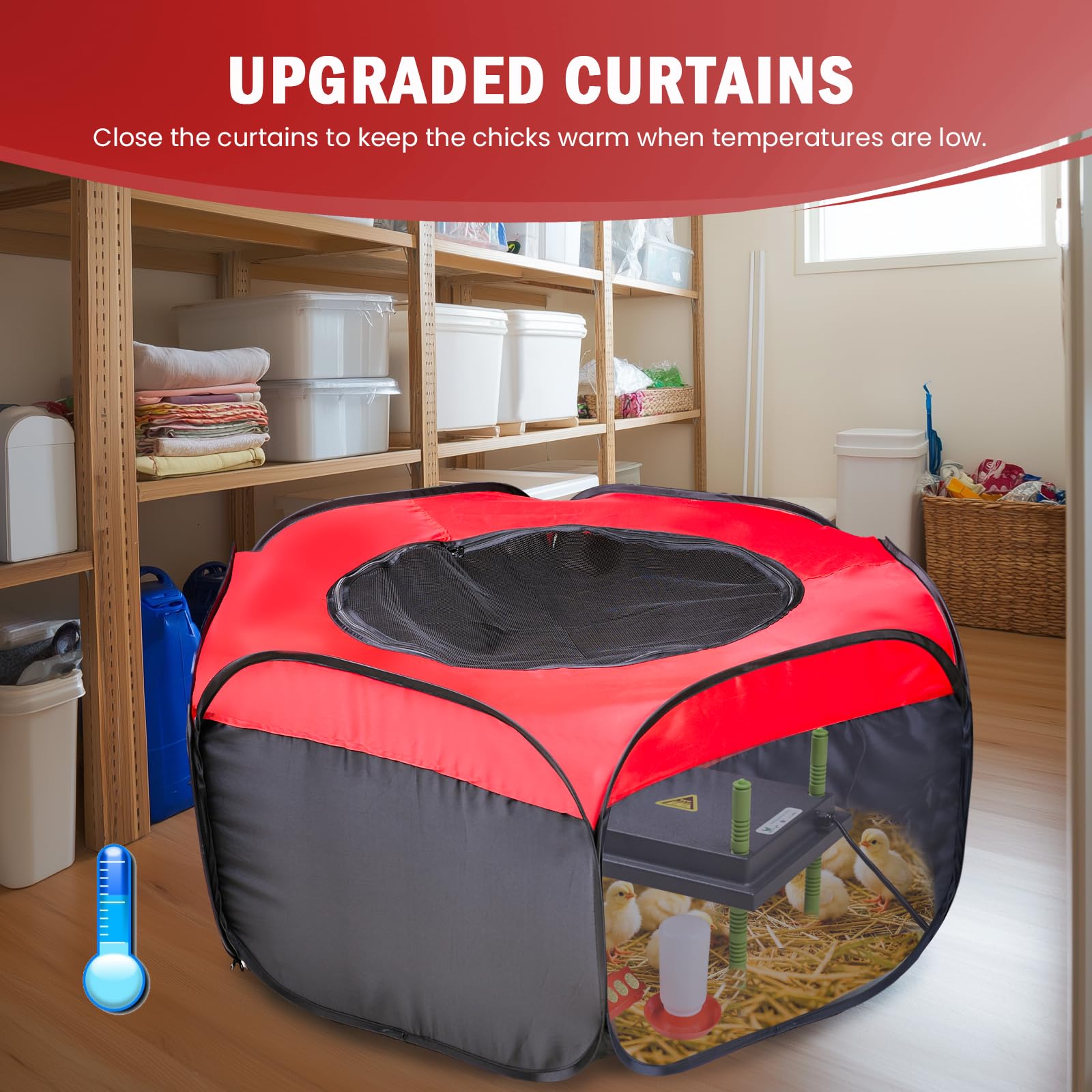 Tetuga warm curtain deployed outdoors showing wind protection benefits