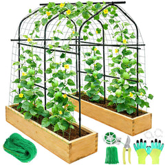 Tetutor front view of 7ft garden arch showing full walk-through benefit
