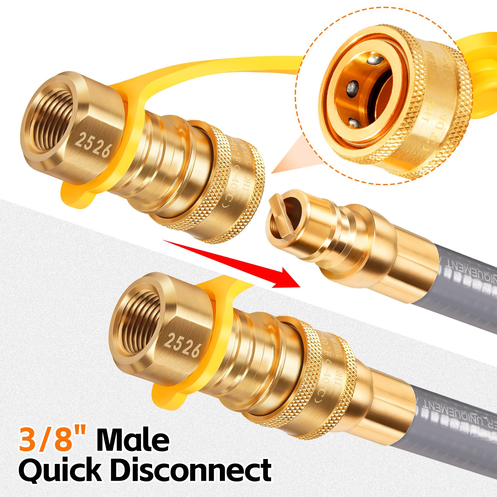 Teupoa quick-connect engaged on grill inlet demonstrating fast hookup and convenience