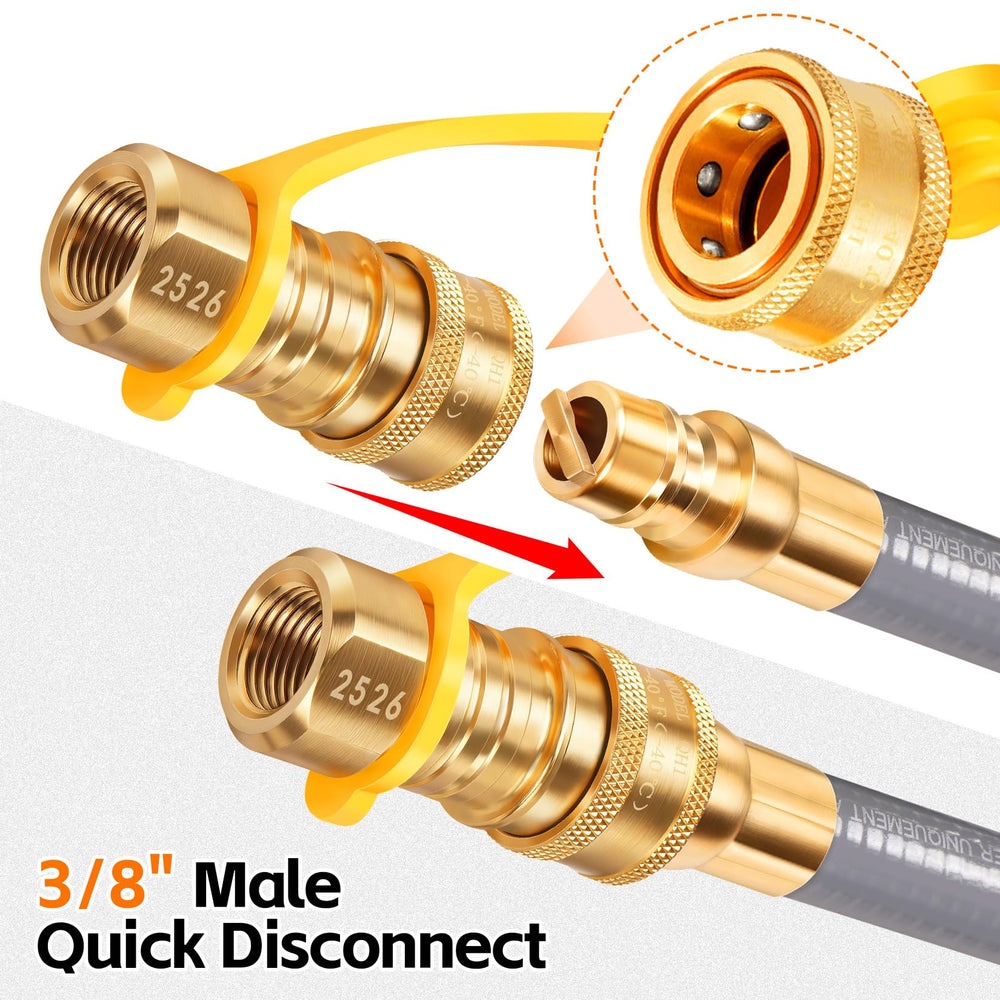 Teupoa quick-connect engaged on grill inlet demonstrating fast hookup and convenience