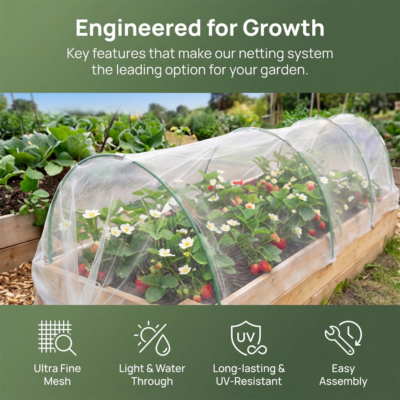 Teurabied ultra-fine mesh close-up blocking insects while allowing sunlight