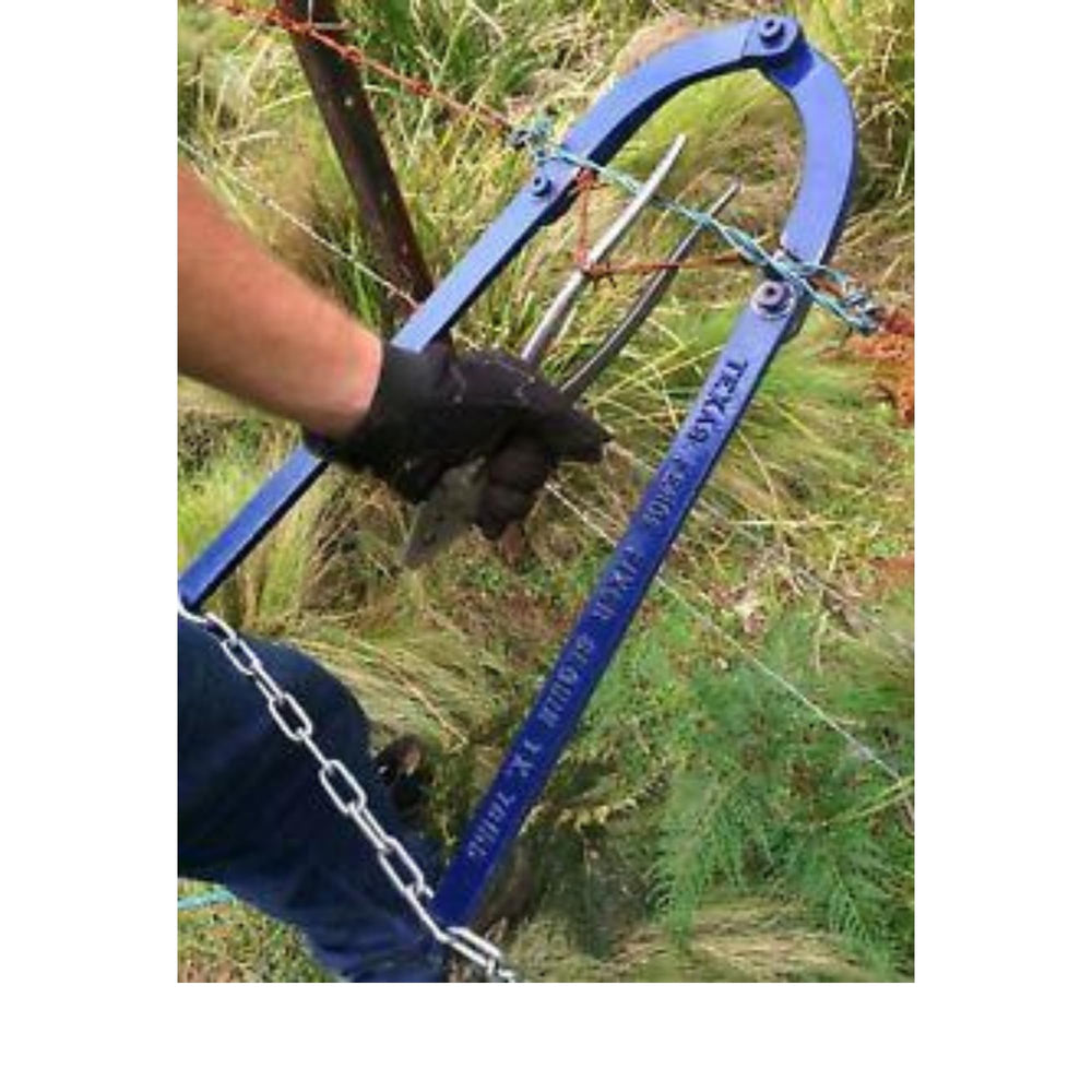 TEXAS FENCE FIXER SEGUIN TX gripping barbed wire near staples minimizing wire handling