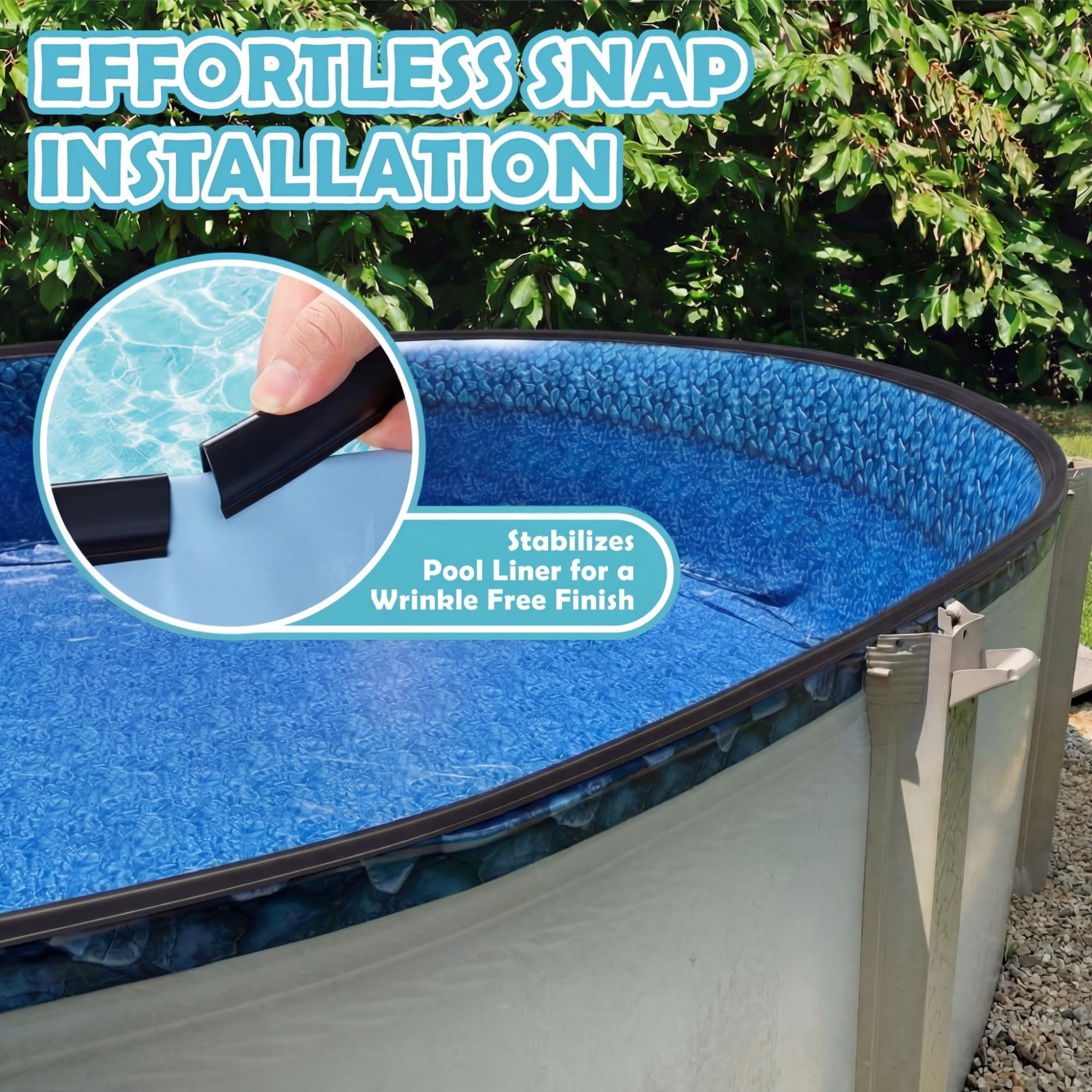 Teyva Daily strip installed on pool ledge demonstrating easier installation