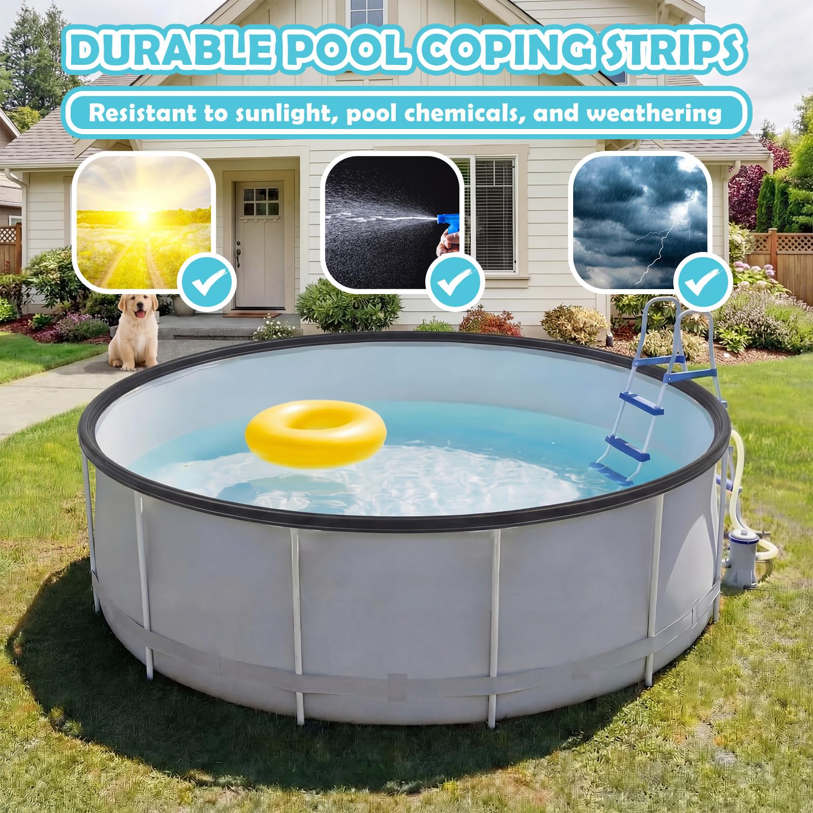 Teyva Daily secured above-ground pool liner for smooth wrinkle-free finish
