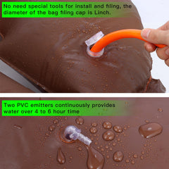 Tezhile fill port detail with cap open for easy hose filling benefit