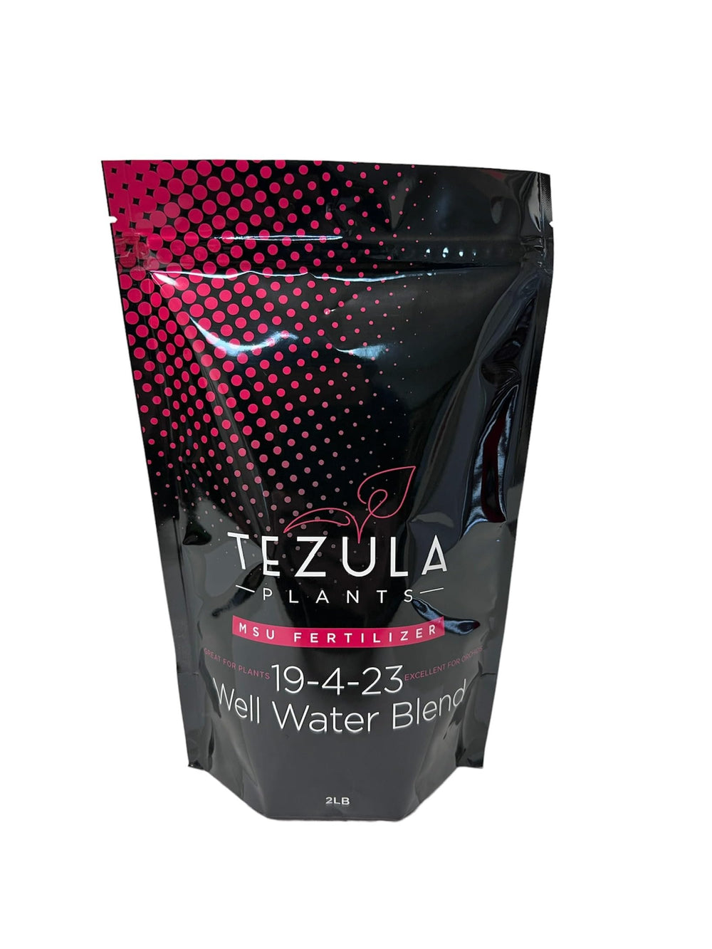 Tezula Plants front packaging showing resealable 2 lb bag and scoop, promotes easy measuring