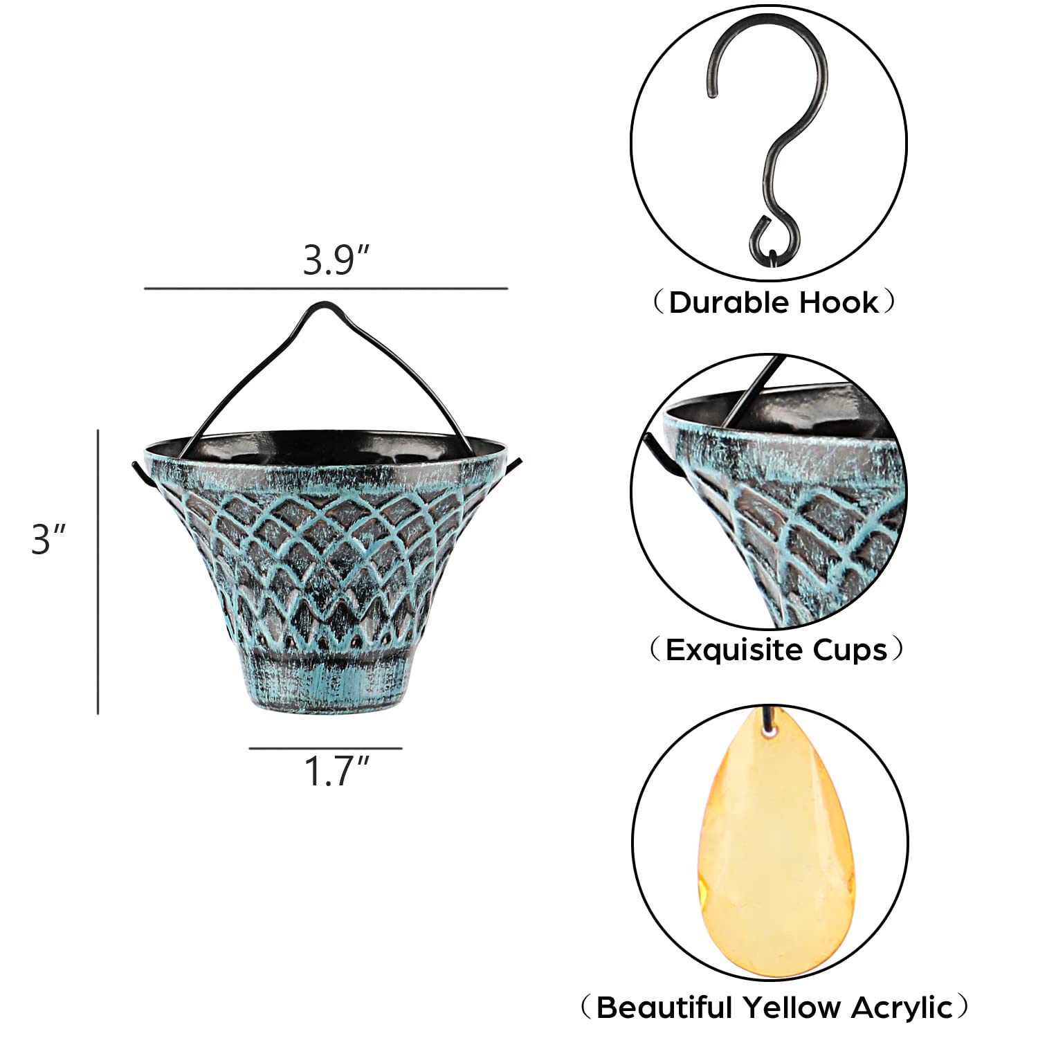 Tfro & Cile close-up of blue gird cup demonstrating rust-resistant finish