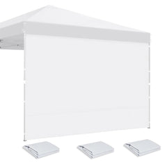 TGEHAP front view of white sidewall panels showing full coverage and easy setup