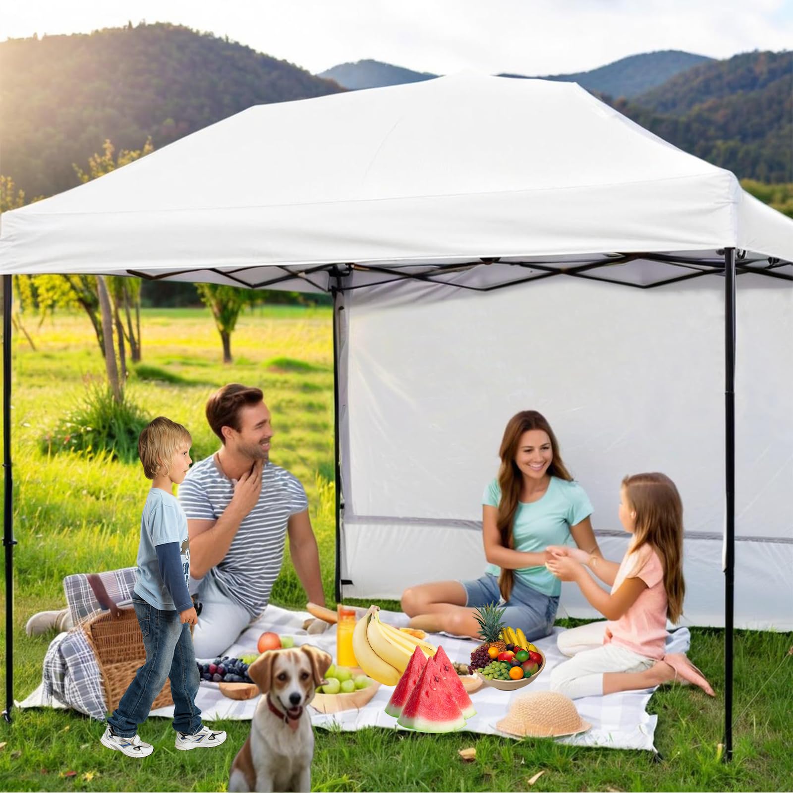 TGEHAP market booth setup with sidewalls creating sheltered, professional display