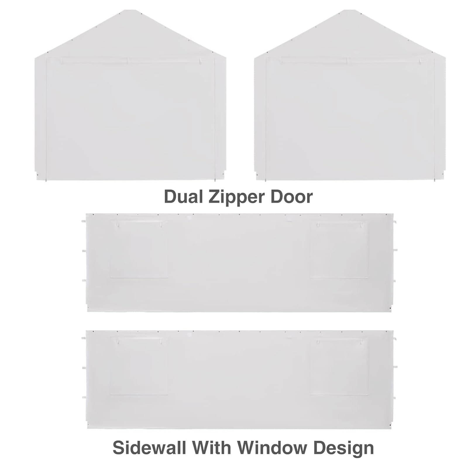 TGEHAP sidewall installed on car shelter providing shade and privacy