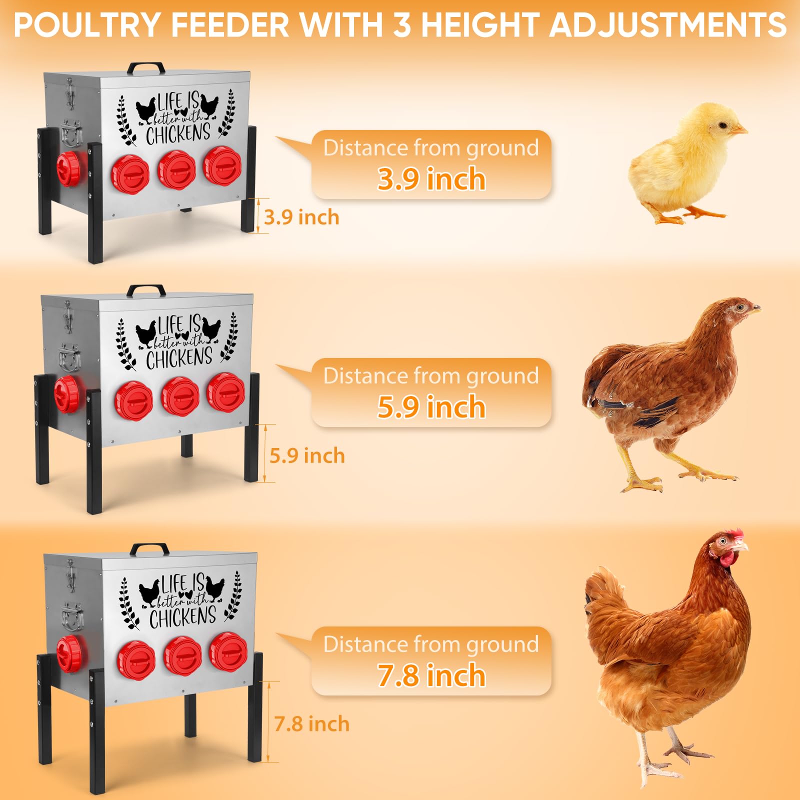 Tgeyd deep feeding port close-up reducing spill and saving feed