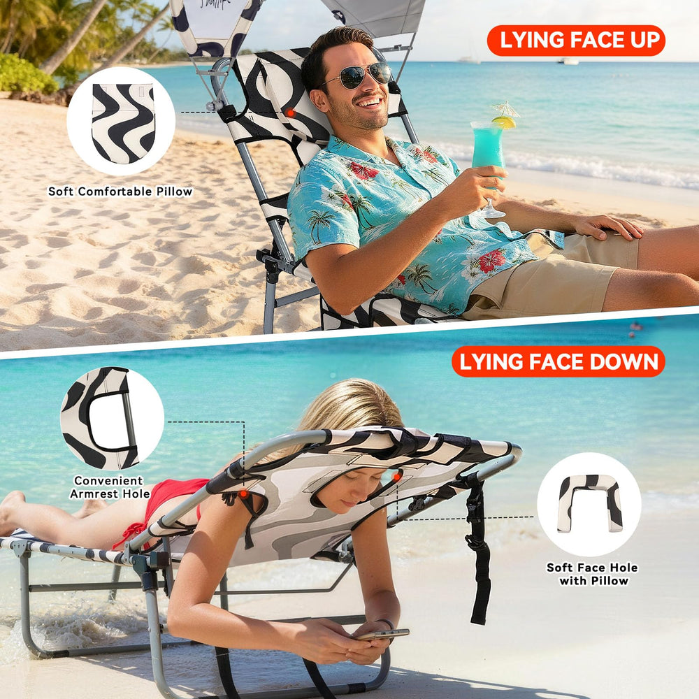 Thallike folded lounger with backpack straps for easy carrying and travel