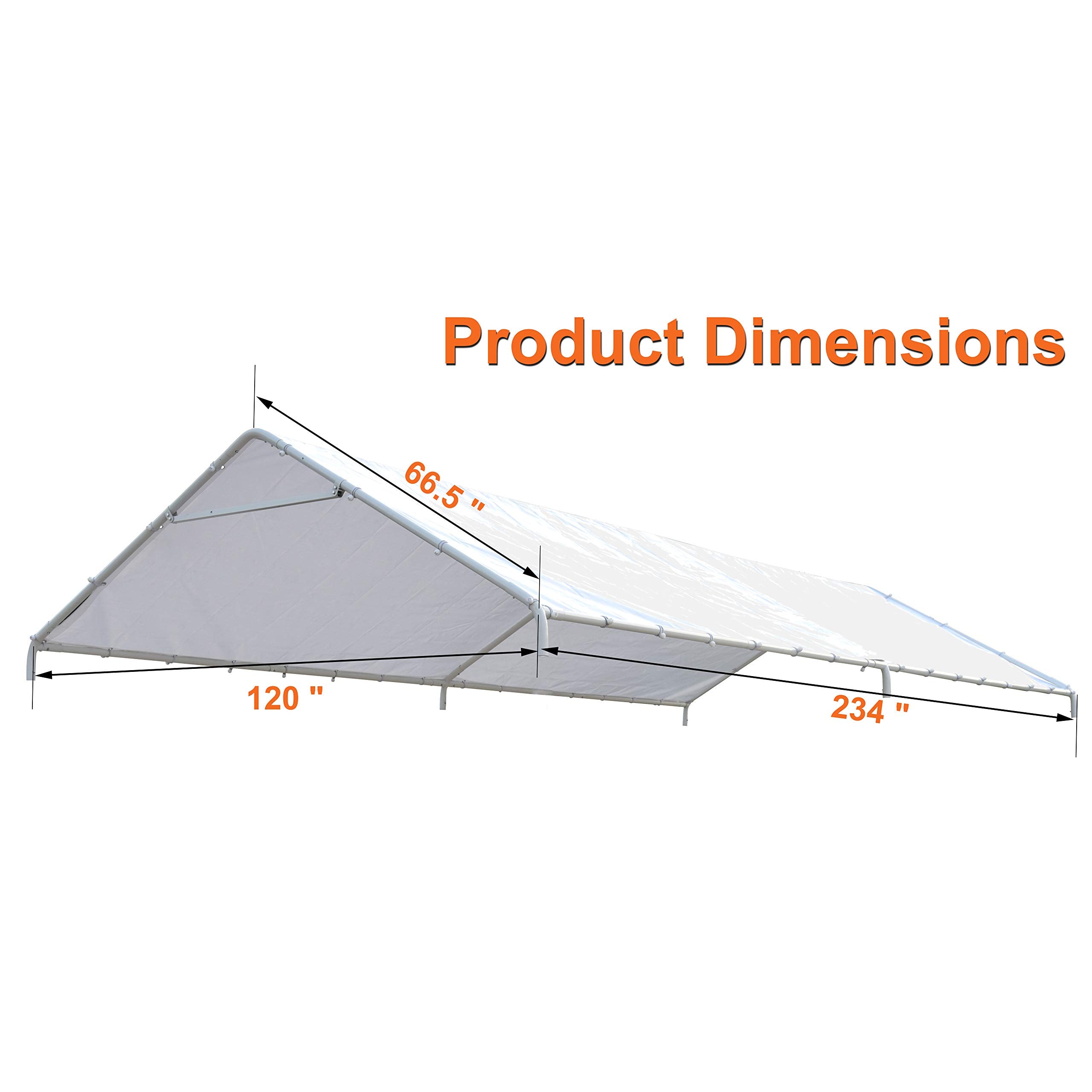 Thanaddo folded tarp next to ruler showing compact storage advantage